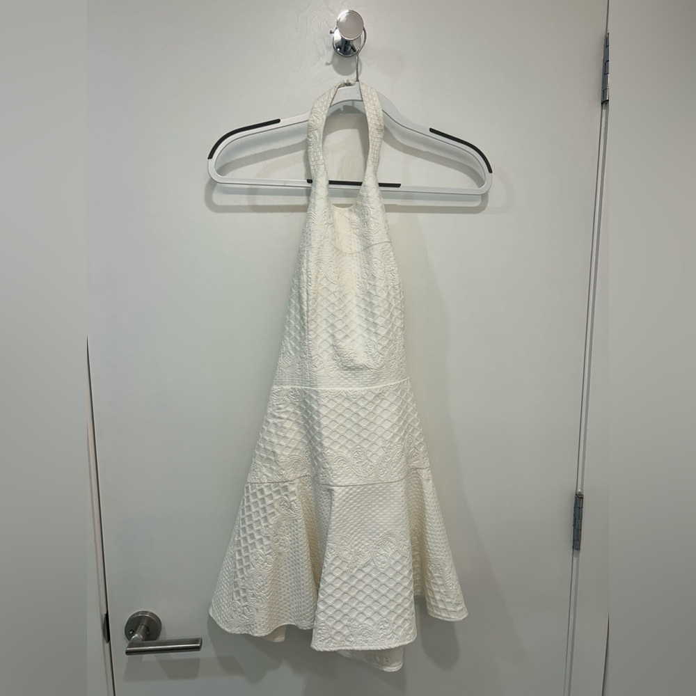 Elegant White Halter Dress